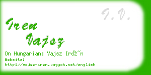 iren vajsz business card